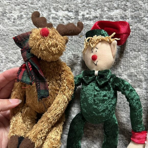 Christmas First & Main Lot of 5 Hugger Plush Elf Deer Snowman Stocking Stuffers - Picture 7 of 9